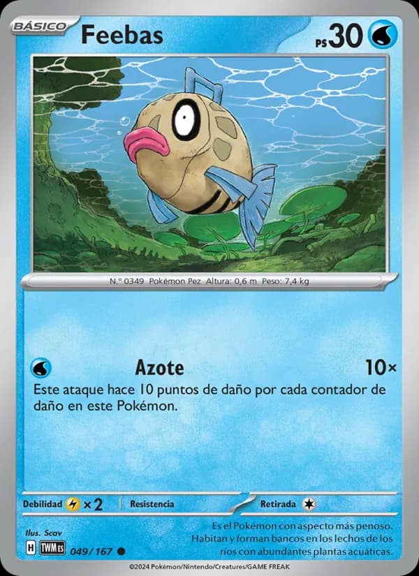 Feebas card in Spanish