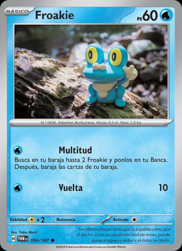 Froakie card in Spanish