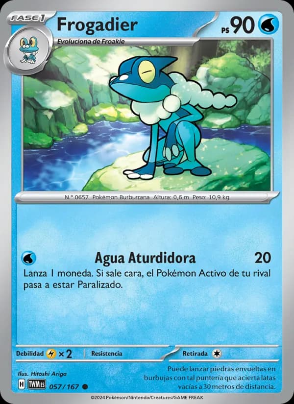 Frogadier card in Spanish