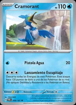 Cramorant card in Spanish