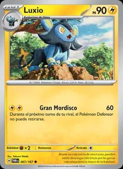 Luxio card in Spanish
