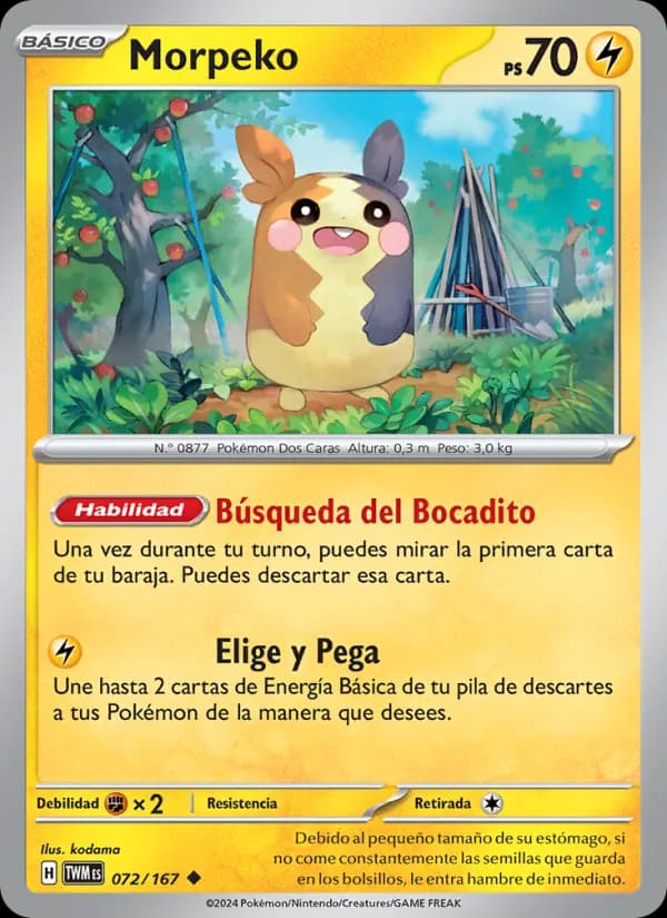 Morpeko card in Spanish
