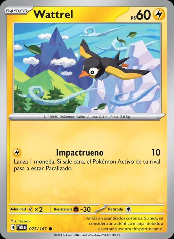 Wattrel card in Spanish
