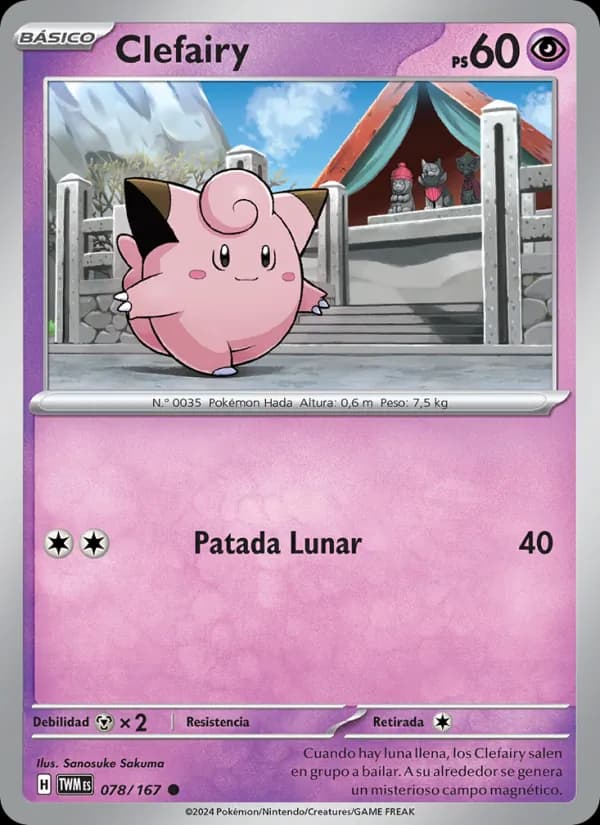 Clefairy card in Spanish