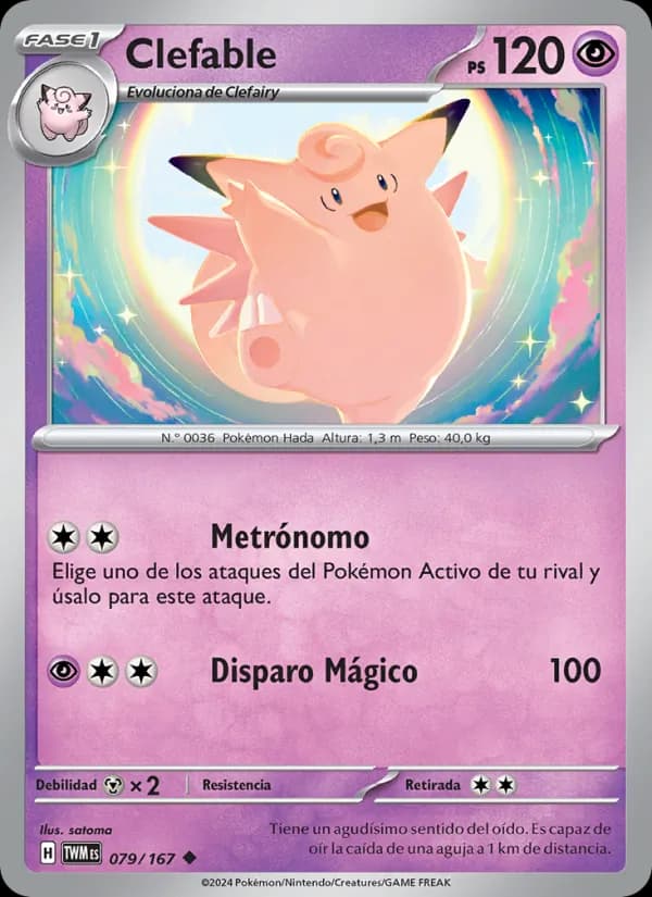 Clefable card in Spanish