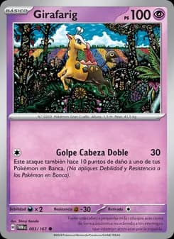 Girafarig card in Spanish