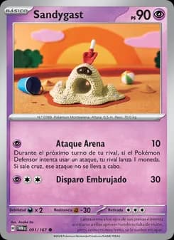 Sandygast card in Spanish