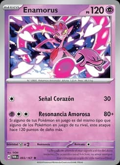 Enamorus card in Spanish