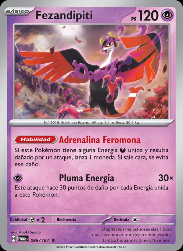 Fezandipiti card in Spanish