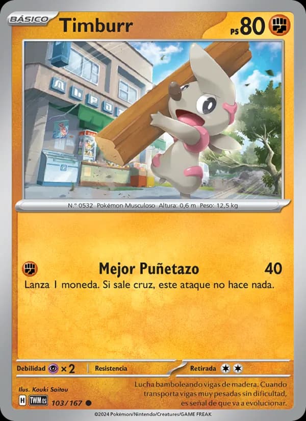 Timburr card in Spanish