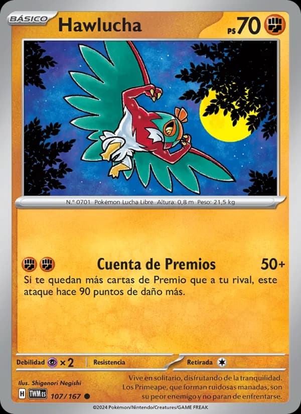 Hawlucha card in Spanish