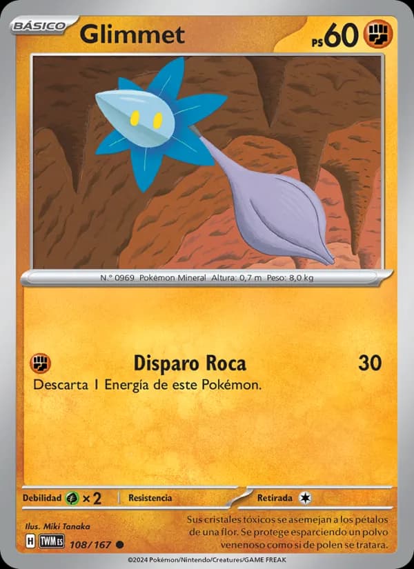 Glimmet card in Spanish