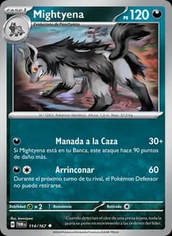 Mightyena card in Spanish