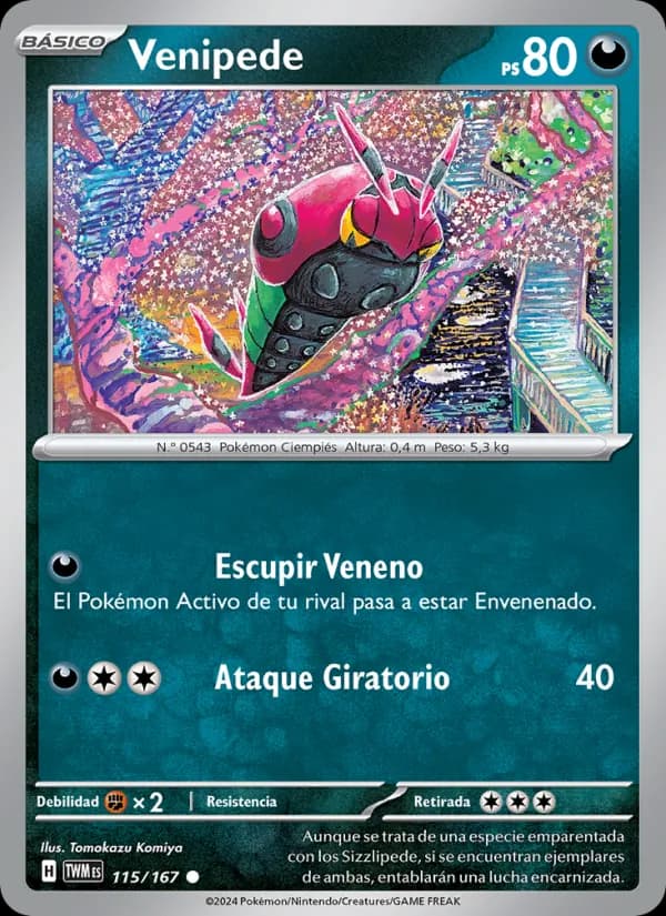 Venipede card in Spanish