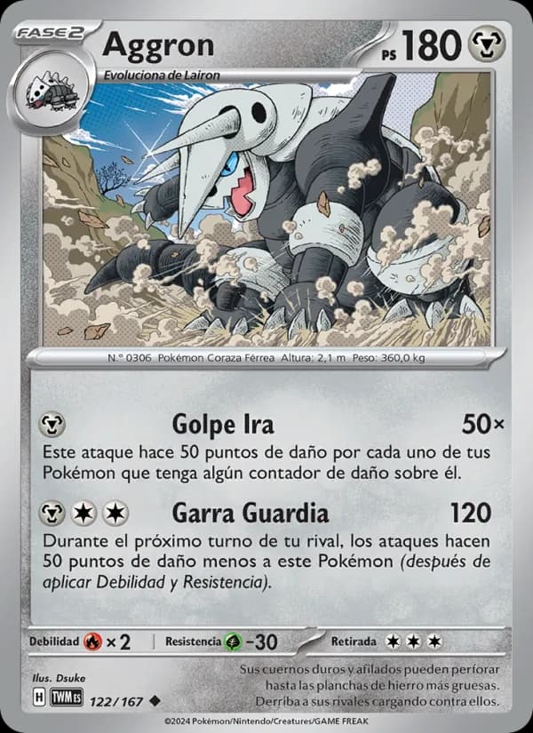 Aggron card in Spanish