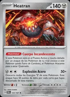 Heatran card in Spanish