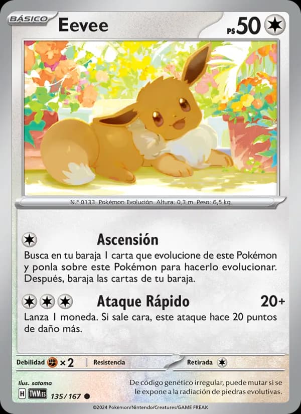 Eevee card in Spanish