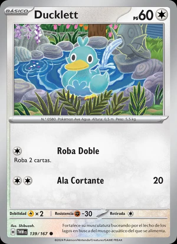 Ducklett card in Spanish