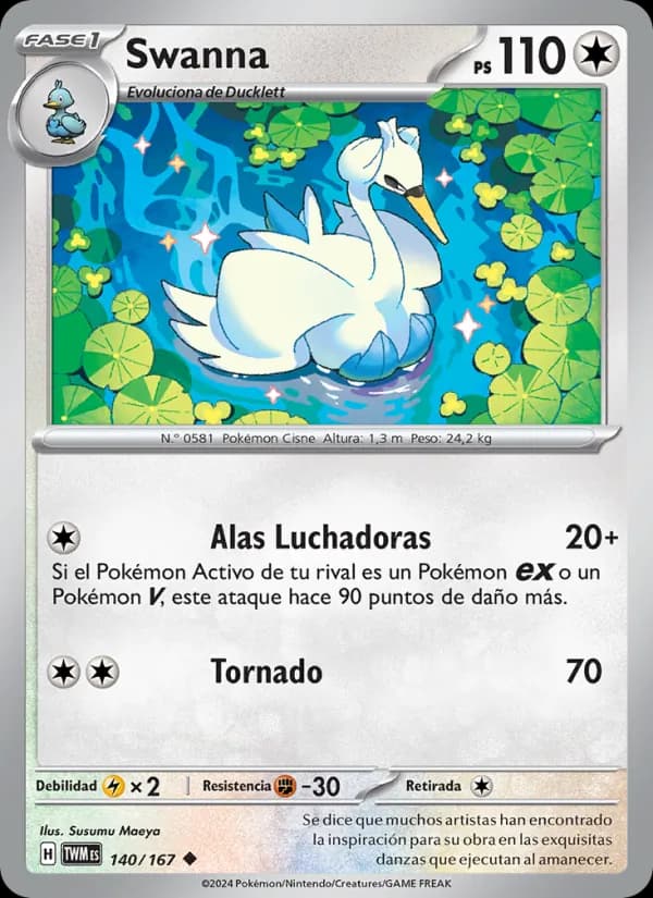 Swanna card in Spanish