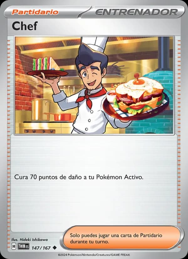 Chef card in Spanish