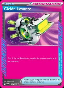 Ciclón Levante card in Spanish