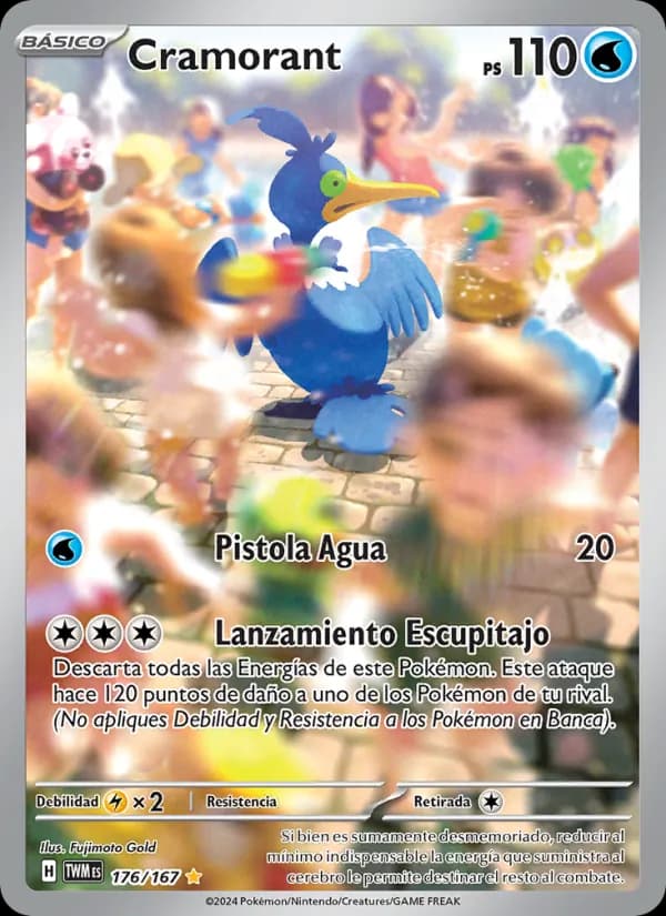 Cramorant card in Spanish