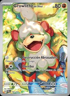 Growlithe de Hisui card in Spanish