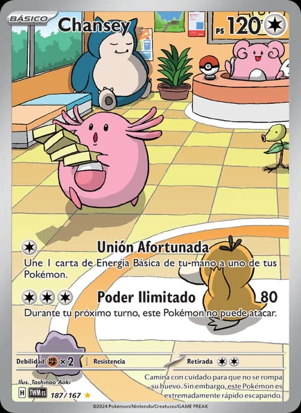 Chansey card in Spanish