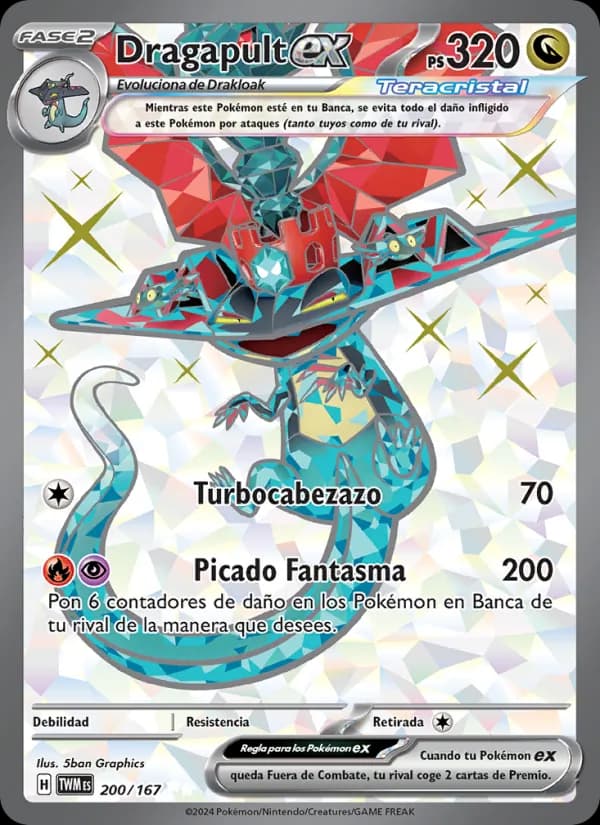 Dragapult ex card in Spanish
