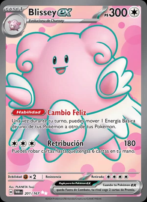 Blissey ex card in Spanish