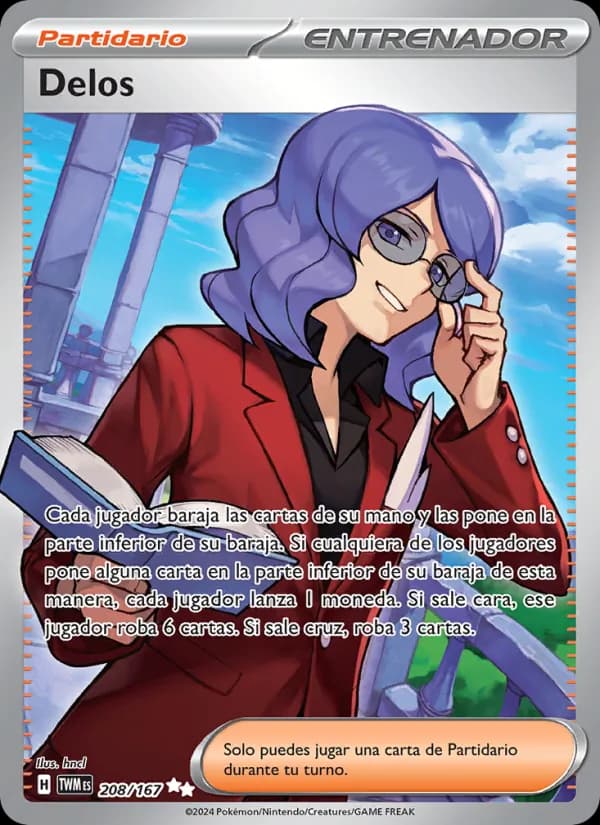 Delos card in Spanish