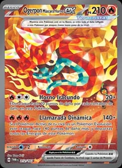 Ogerpon Máscara Horno ex card in Spanish