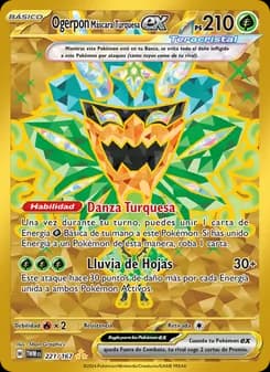 Ogerpon Máscara Turquesa ex card in Spanish