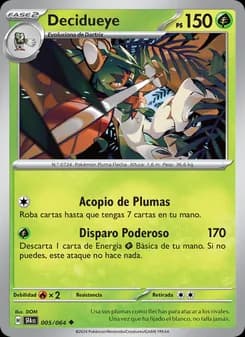 Decidueye card in Spanish