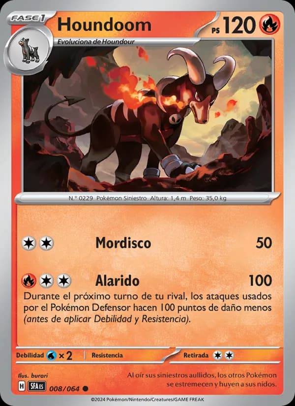 Houndoom card in Spanish