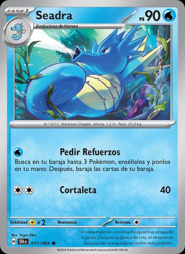 Seadra card in Spanish
