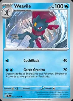 Weavile card in Spanish
