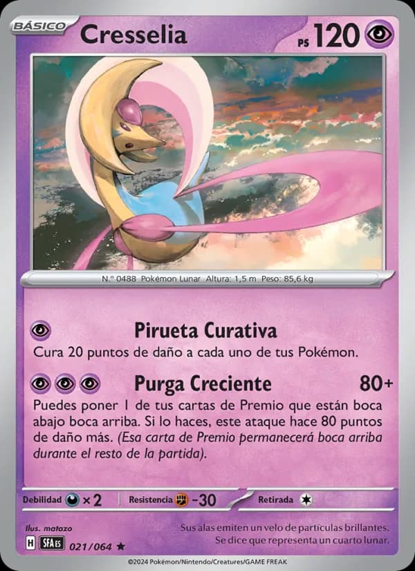 Cresselia card in Spanish