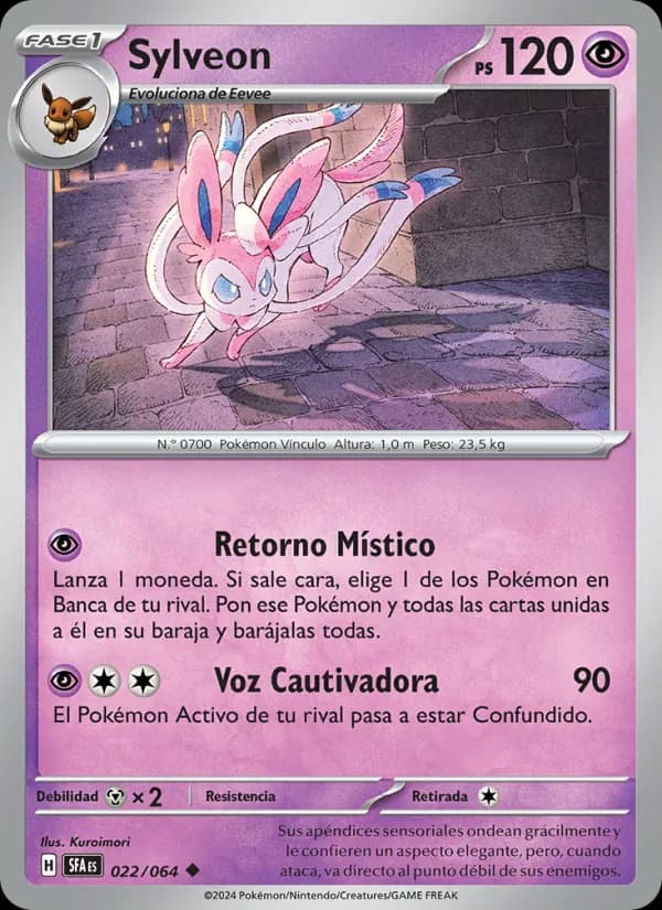Sylveon card in Spanish