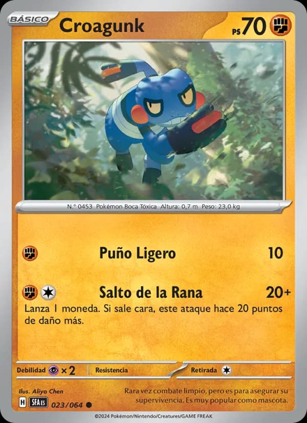 Croagunk card in Spanish