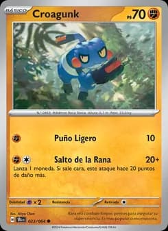 Croagunk card in Spanish