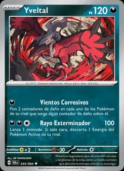 Yveltal card in Spanish
