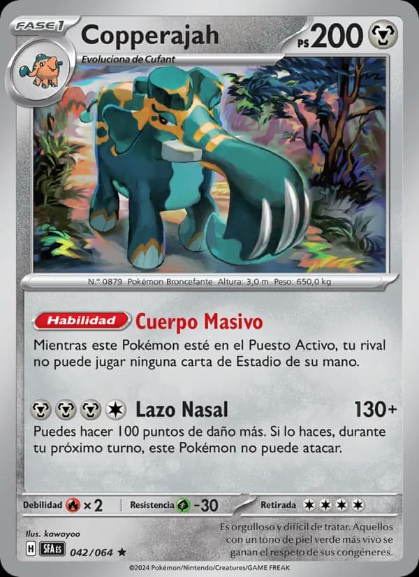 Copperajah card in Spanish