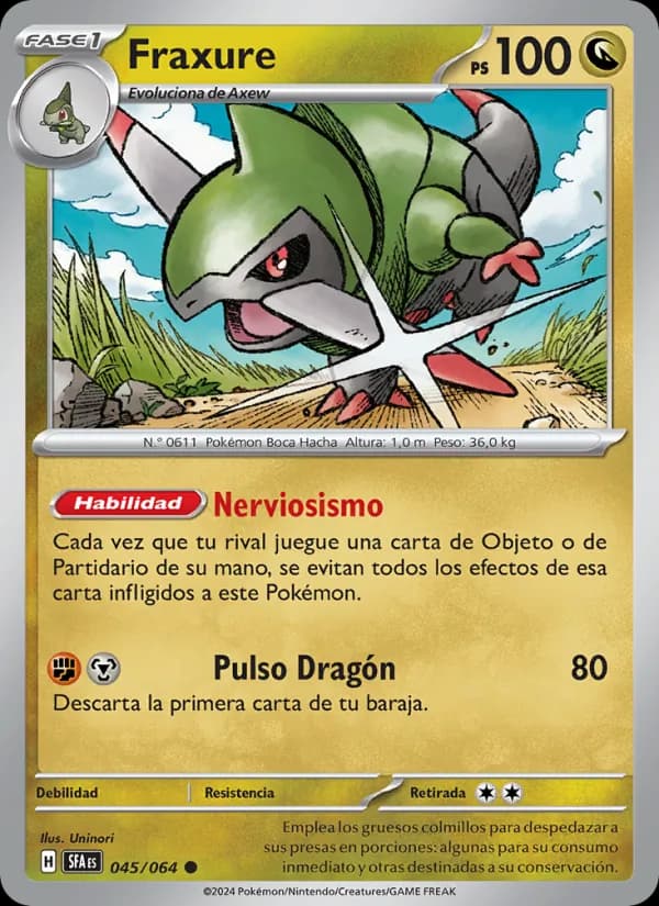 Fraxure card in Spanish