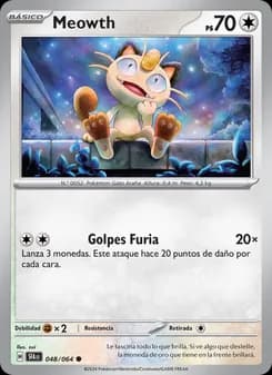 Meowth card in Spanish