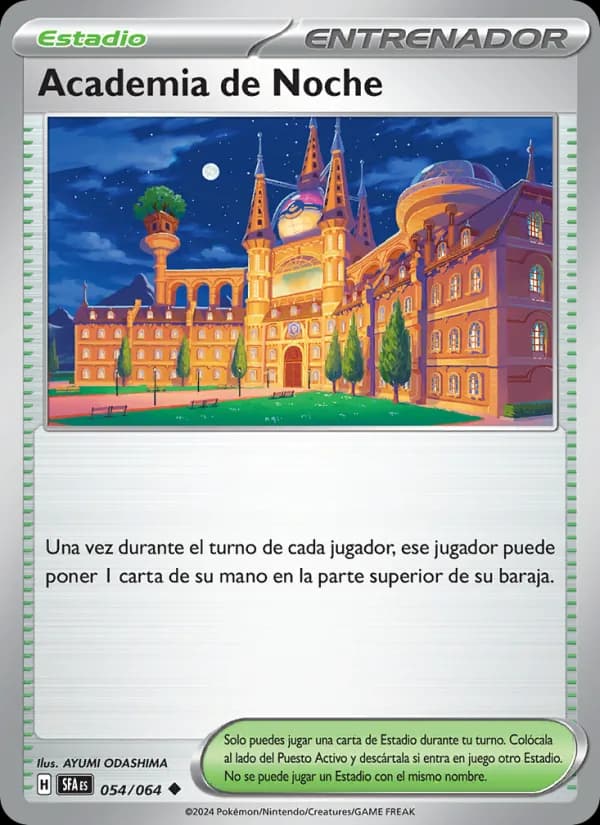 Academia de Noche card in Spanish