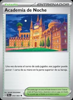 Academia de Noche card in Spanish