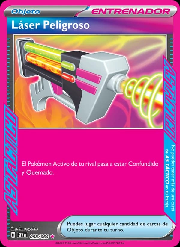 Láser Peligroso card in Spanish