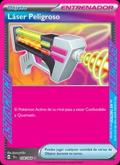 Láser Peligroso card in Spanish
