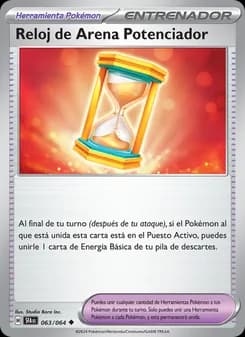 Reloj de Arena Potenciador card in Spanish